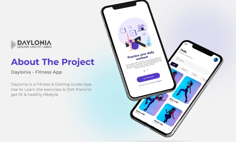 Devtrios - Fitness and Dieting Guide App UI