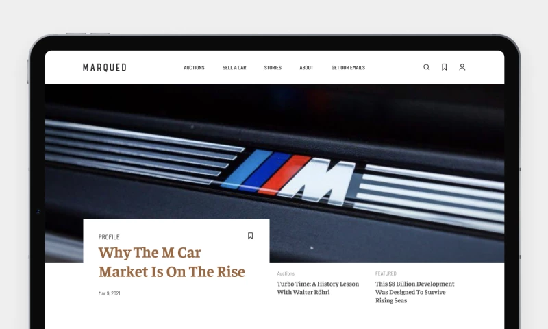 Auction platform for vintage vehicles