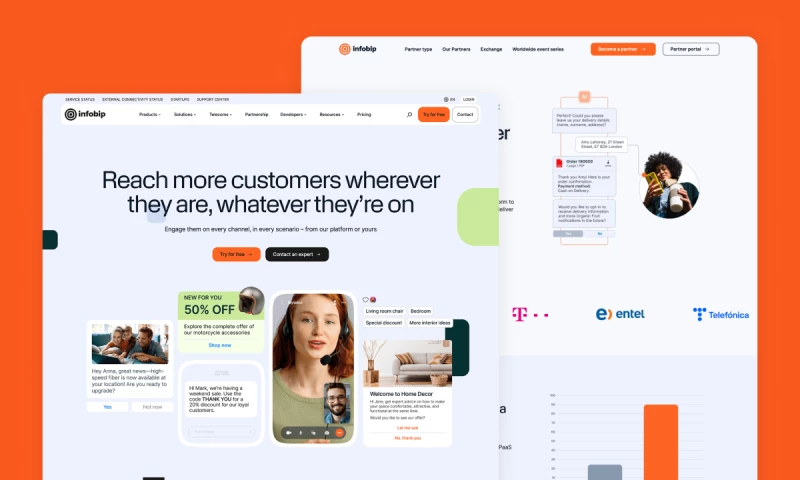 Executing a seamless transformation of Infobips web