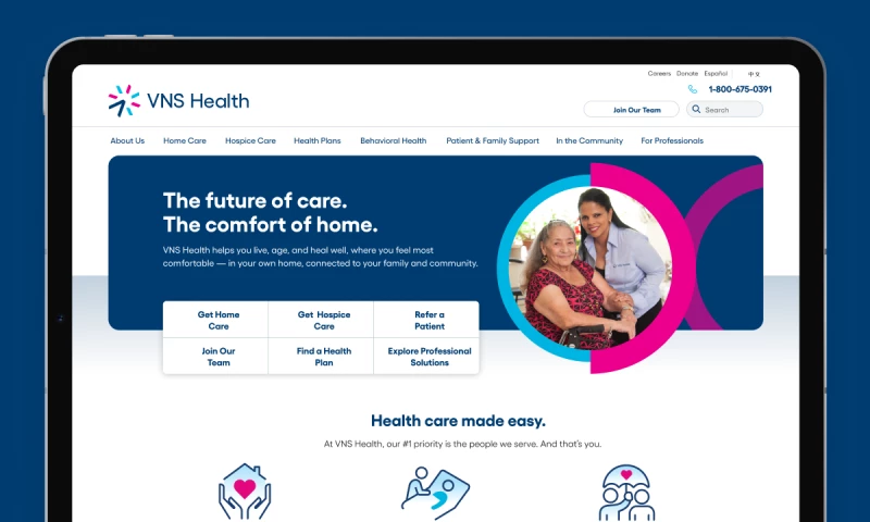 Rebuilding VNS Healths web platforms to power their rebrand