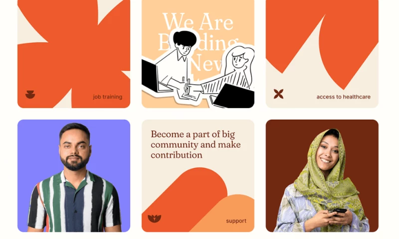 Pickles Team - Warm Line-Art Illustrations for Silk Road Foundation