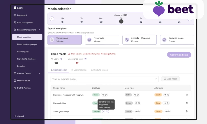 Beet - Mobile app for healthier living
