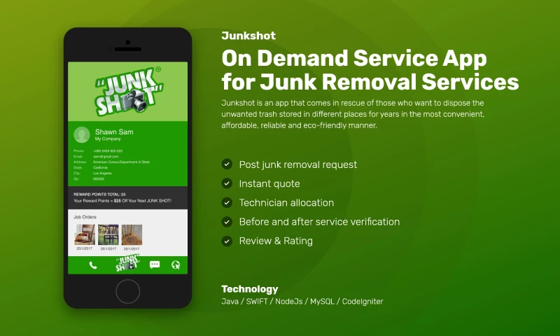 NewAgeSysIT - On Demand Service App for Junk Removal Services