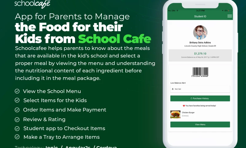 NewAgeSysIT - App for Parents to Manage the Food for their Kids from School Cafe