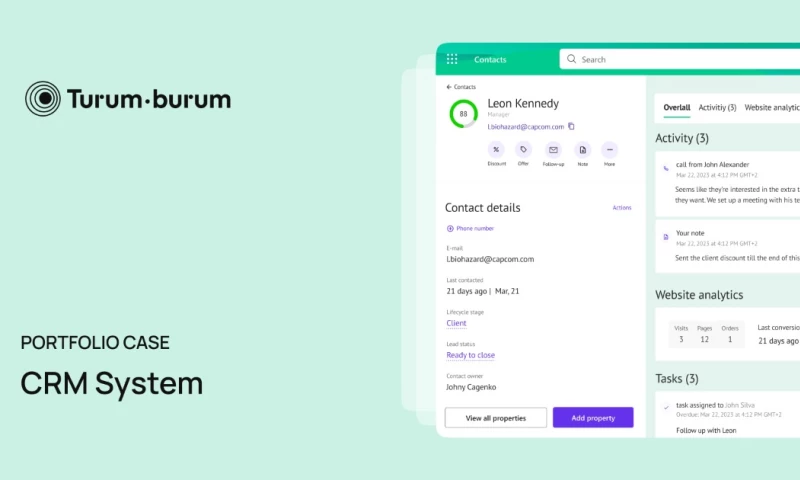 Turum-burum - Creating a mobile-first CRM system from scratch for startup