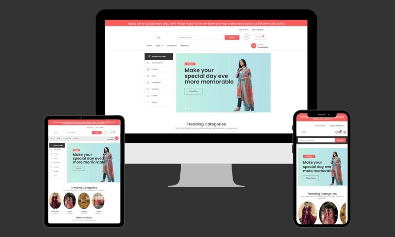 E-Commerce Website Development for jrhouse.shop