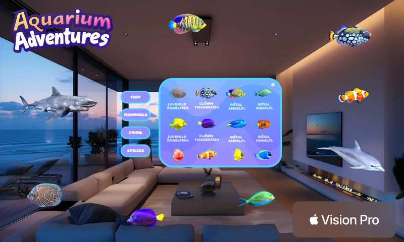 Aquarium on Apple Vision Pro