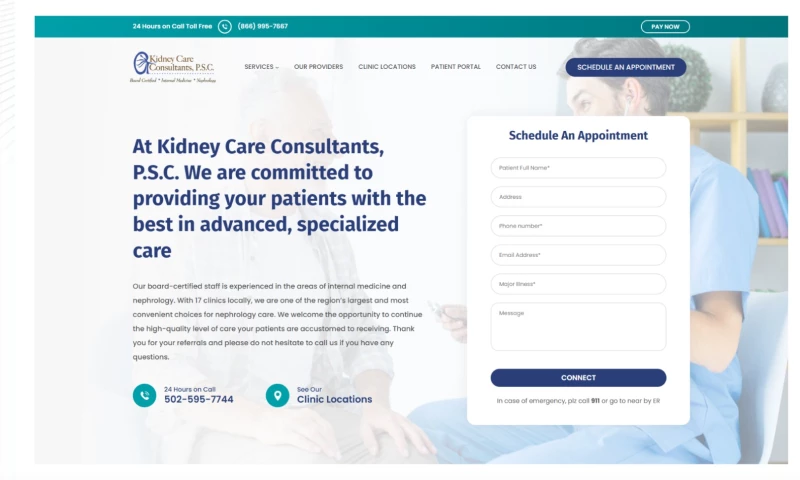 Genetech Solutions - Kidney Care Consultants (Responsive Website on WordPress)