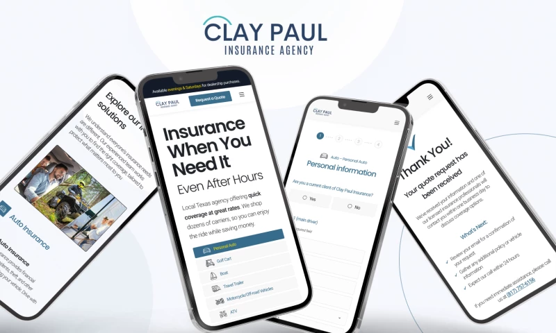 Web Loft Designs - Clay Paul Insurance Gets a Fresh Look to Drive More Leads