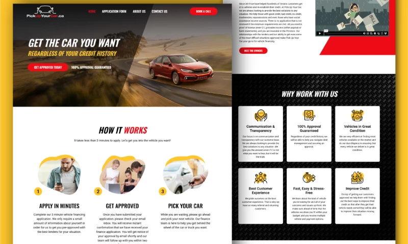 Mojo Media - Website Redesign for Pick Up Your Car