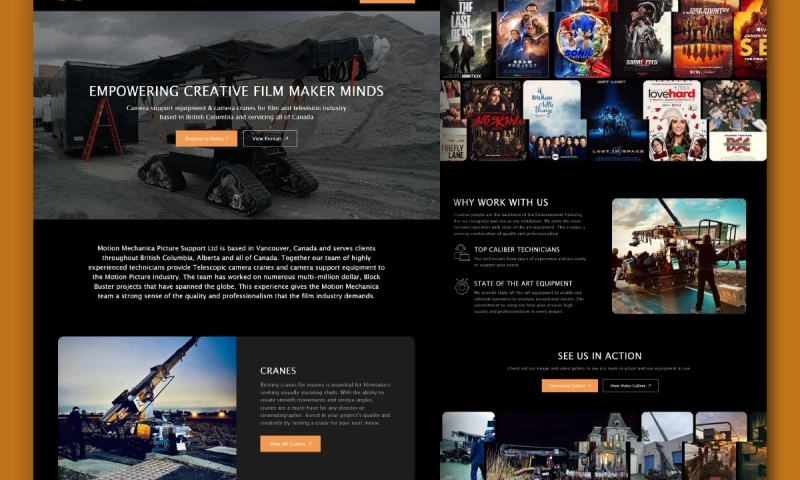 Mojo Media - Website Redesign for Motion Mechanica