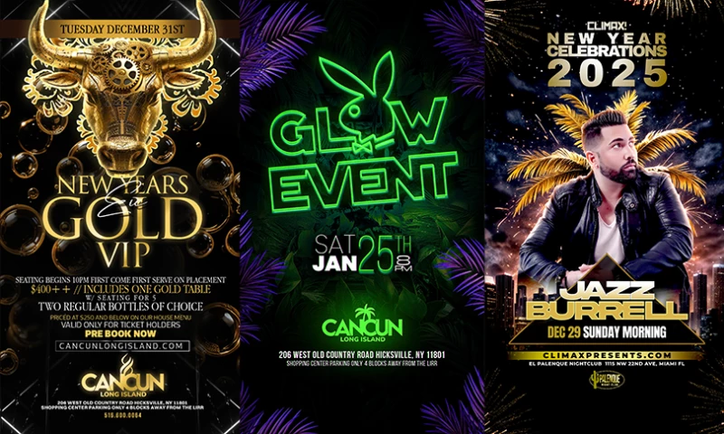 Event flyer design for various event promoters