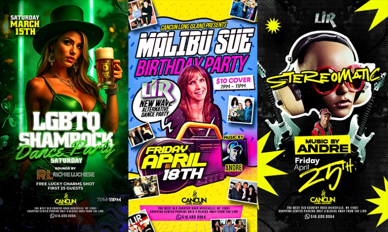 Event flyer design for various event promoters