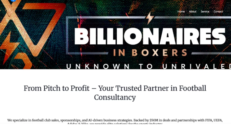 Billionaires in Boxers Branding & Podcast Website Development