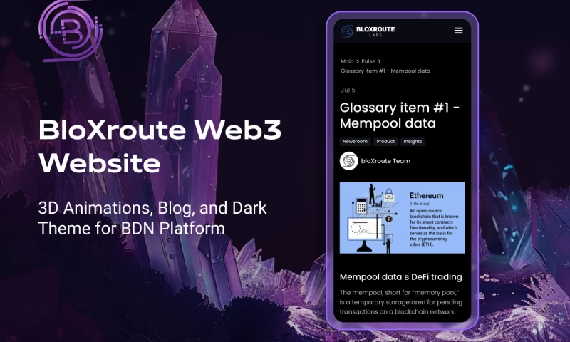Red Collar - BloXroute: Web3 Website for BDN Crypto & Solana