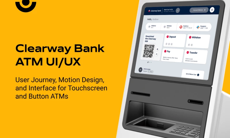 Clearway Bank: UI/UX, CGI & Service Design for ATM