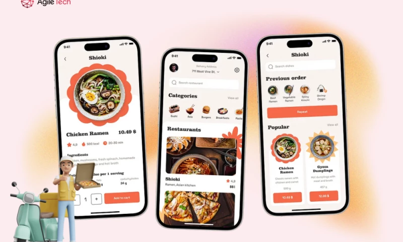 AgileTech - Food Delivery App Solution Increased Order Efficiency by 50%