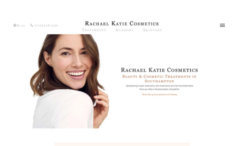Jimi Mac Web Design - Rachael Katie Cosmetics