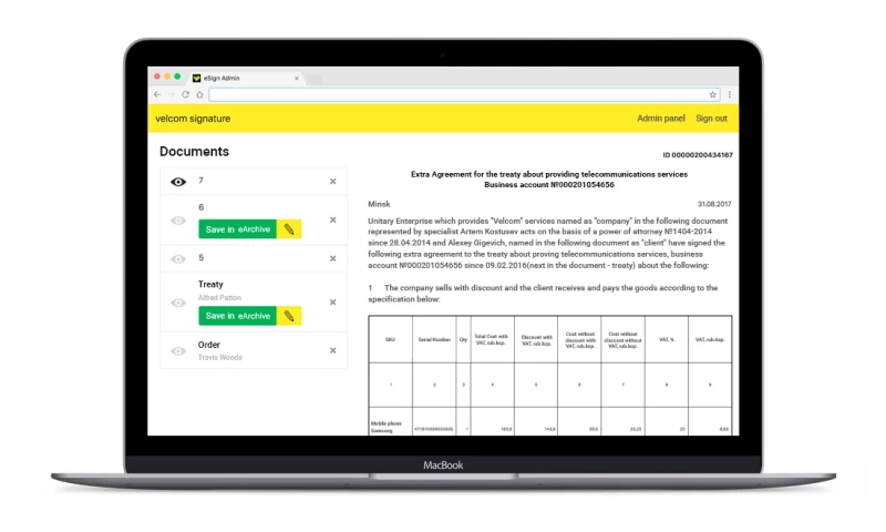 Velcom Paperless Office