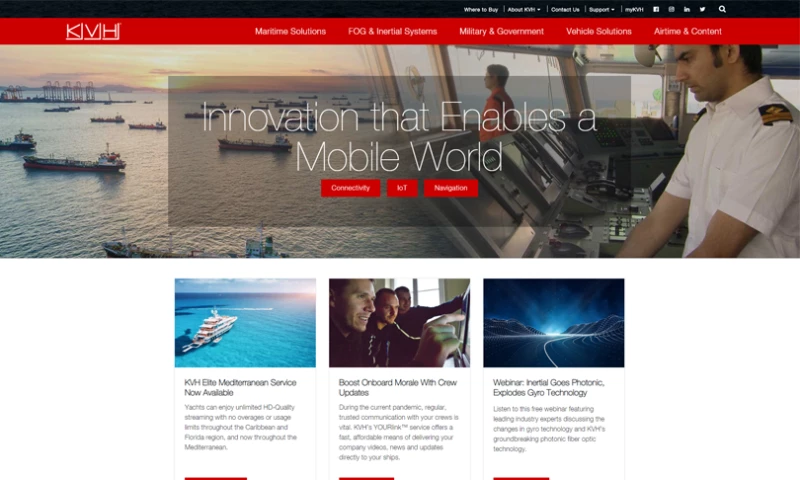 Wakefly - KVH Industries Web Redesign