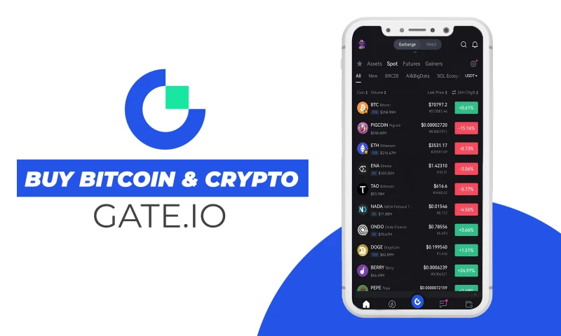 Gate.io:Trade BTC & ETH | Mobile App Development | Android App | Ios App