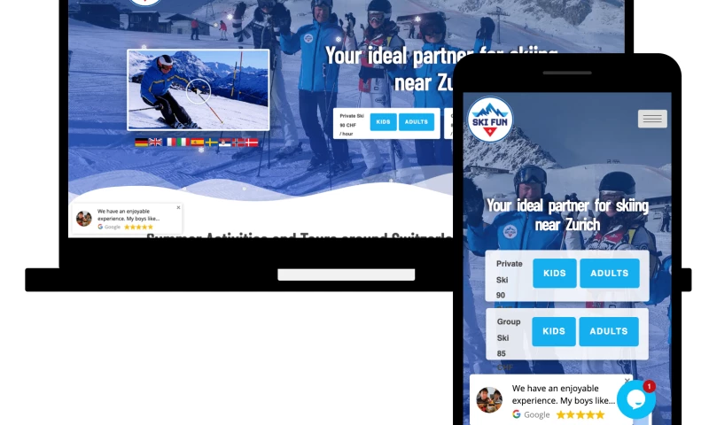 Webzik - SkiFun - Ski School on Flumserberg