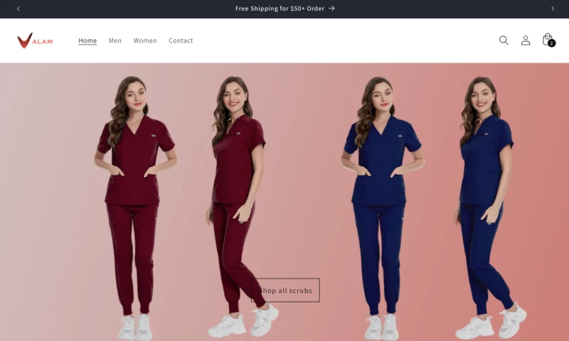 Black Kite Technologies Pvt Ltd - Valams Scrubs - eCommerce Store