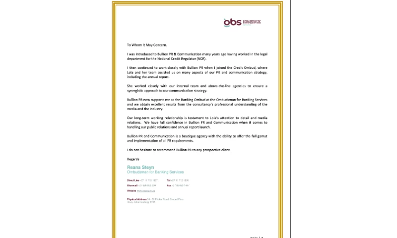 Ombudsman for Banking Services