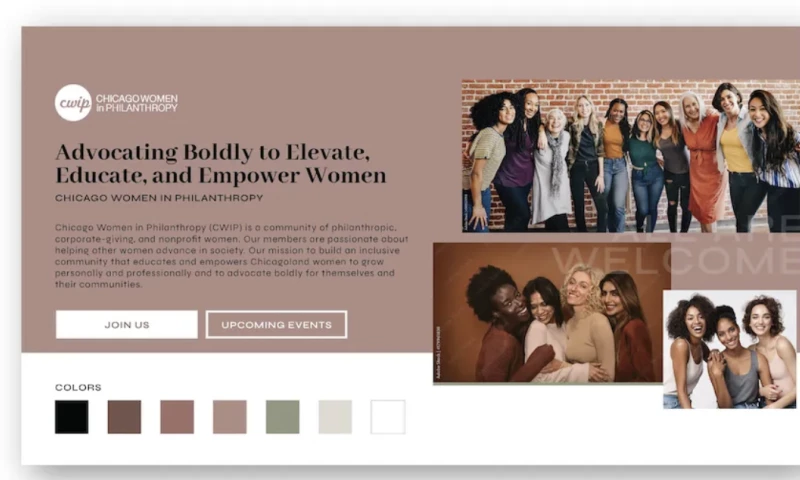 View Marketing & Creative - A Vibrant Web Design for Women-Based Philanthropic Community