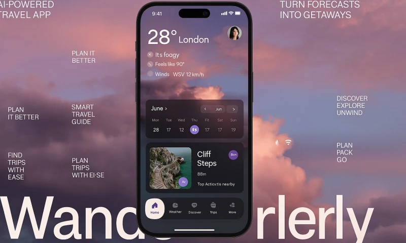 Dezign - AI Travel App UI, Weather-Based Planning, Mobile