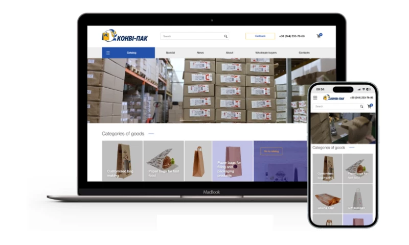 BLENDER.team - Website Development and Ad Campaigns for Konvipak