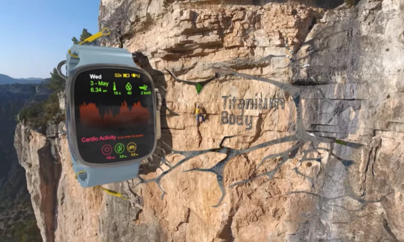 #smartwatch fixed on the #mountain 4K