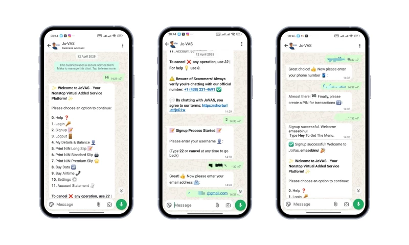 JOVAS - Bill Payment AI Chat Bot