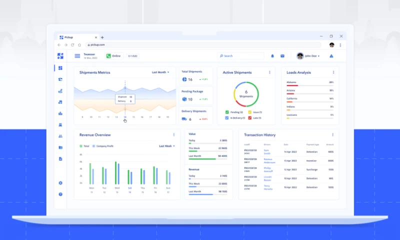 Pickup Dashboard Design