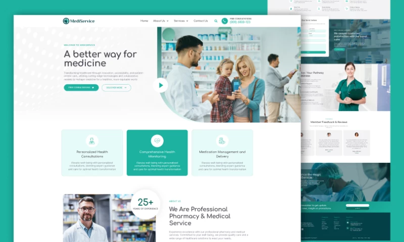 Medi Service Landing Page Design