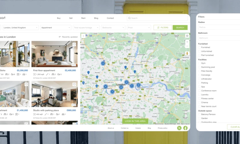 Real estate sales and rental portal