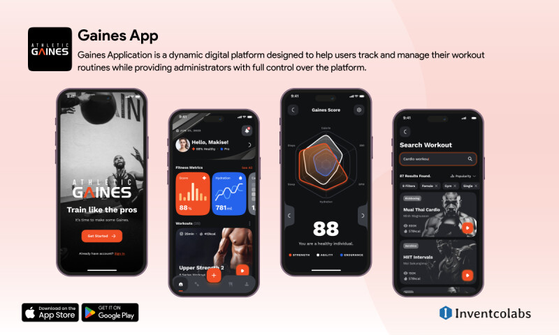 Inventcolabs Software - Gaines App - Health & Fitness