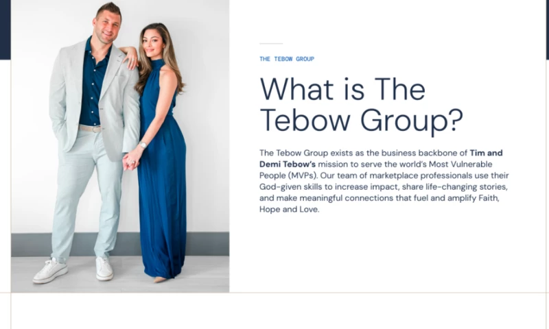 Kairos Digital - The Tebow Group Website Development