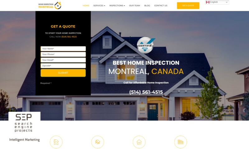 Search Engine Projects - Home Inspection Website & SEO