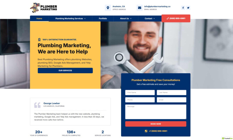 Search Engine Projects - Plumber Website Design & Marketing