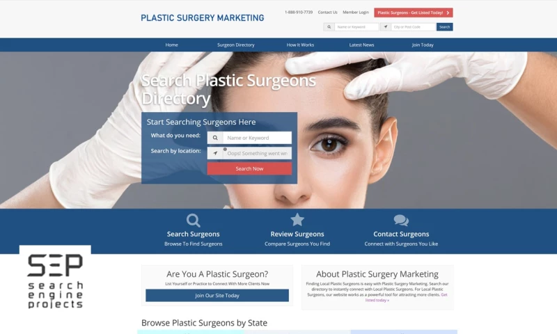 Search Engine Projects - Plastic Surgery Marketing