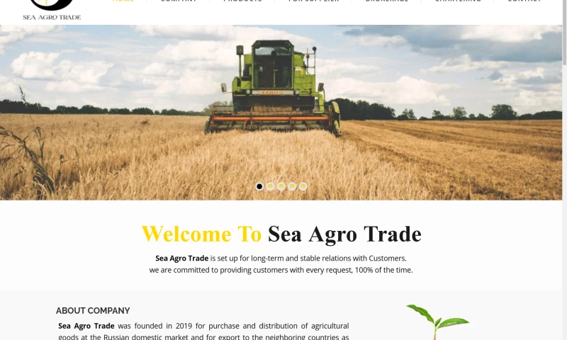 Sea Agro Trade( WordPress CMS Site )