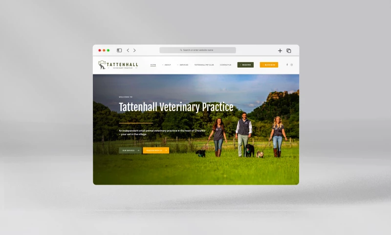 SIZE Creative - Tattenhall Vets Website Design