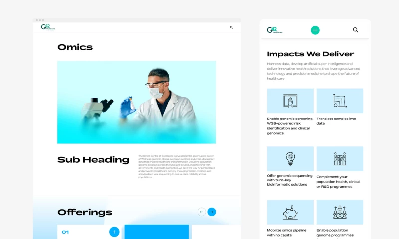 Tenet - Digital Presence Revamp and Transformation for G42 Healthcare An M42 Company, a leading healthcare giant in the UAE