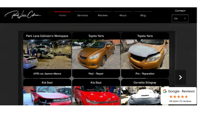 CanizDMS - Park Lane Collision Website