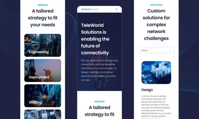 Teleworld: Website Refresh for a 5G Leader