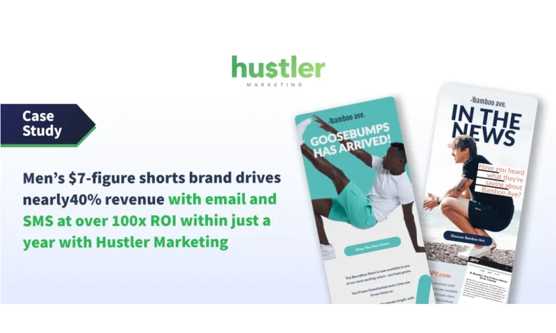 Mens $7-figure shorts brand drives nearly 40% revenue with email and SMS at over 100x ROI within just a year with