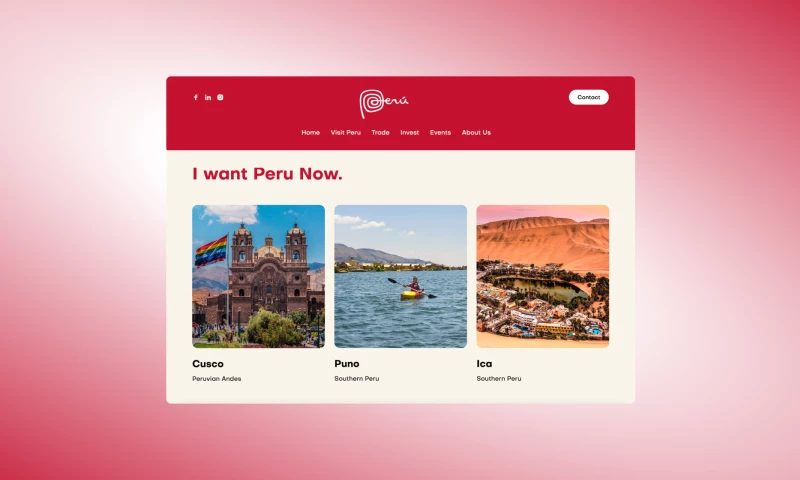 Vacant Creative - Optimized Website for the Trade Commission of Peru