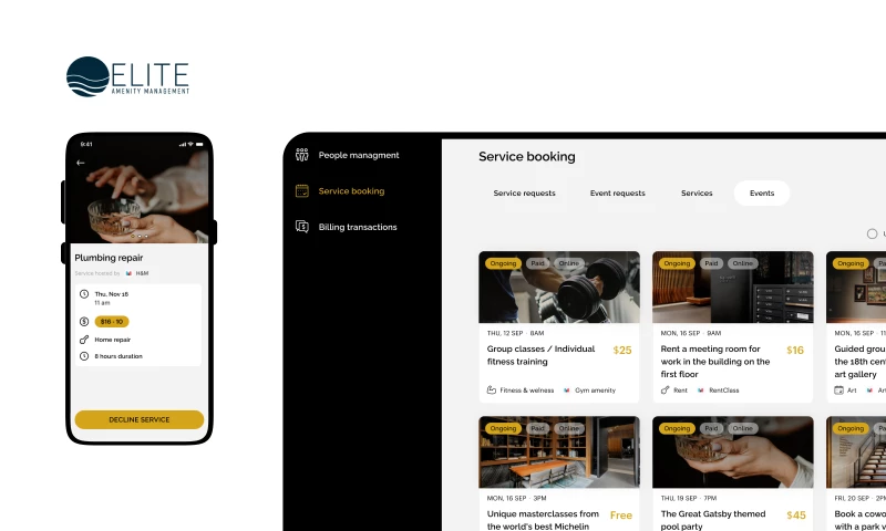 Software solution for amenity management company