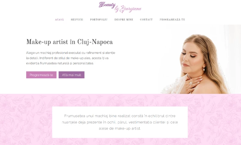 Web Design for a Professional Makeup Artist